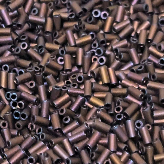 Matellic Matte Dark Raspberry bugle beads