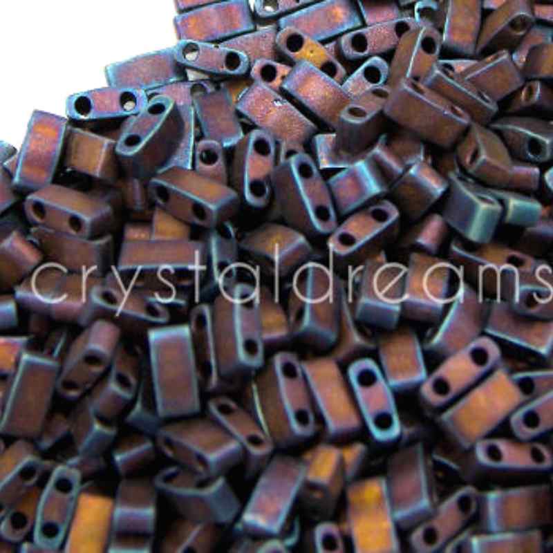 Miyuki Half-Tila - 2,5mm - 2 gr. - Matte Metallic Copper - - Crystaldreams Abalorios