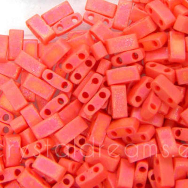 Miyuki Half-Tila - 2,5mm - 2 gr. - Matte Opaque Orange AB - - Crystaldreams Abalorios