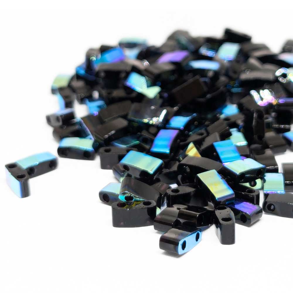 Miyuki Half-Tila 4555 - 2,5mm - 2 gr. Jet Black AB -