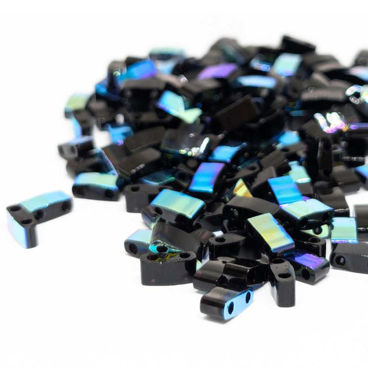 Miyuki Half-Tila 4555 - 2,5mm - 2 gr. Jet Black AB -