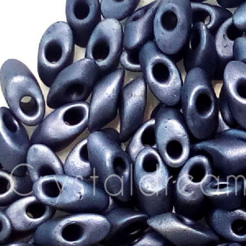 Miyuki Long Magatama 4x7mm Gunmetal - 5gr. col. 2001 - - Crystaldreams Abalorios
