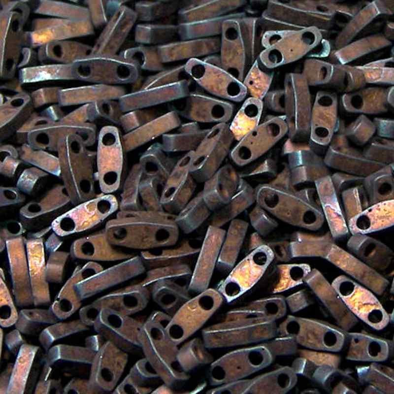 Miyuki Quarter-Tila - 5x1,2x1,9mm - 1 gr. - Metallic Dark Rasp - - Crystaldreams Abalorios