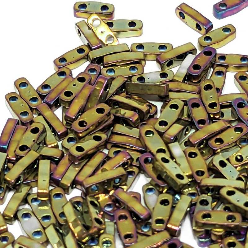 Miyuki Quarter-Tila - 5x1,2x1,9mm - 1 gr. - Metallic Purple Gold - - Crystaldreams Abalorios