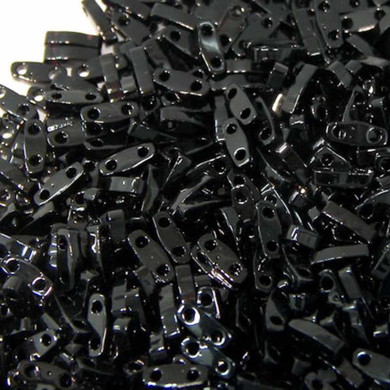 Miyuki Quarter-Tila - 5x1,2x1,9mm - 1 gr. - Opaque Black - - Crystaldreams Abalorios