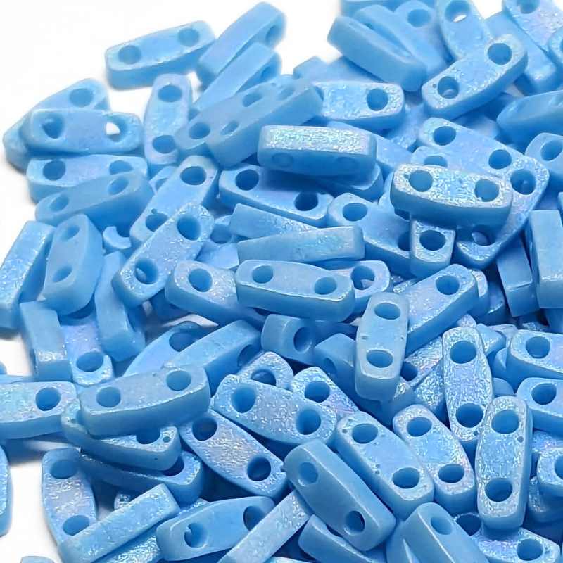 Miyuki Quarter-Tila - 5x1,2x1,9mm - 1 gr. Mat Op. Turquoise Blue - - Crystaldreams Abalorios