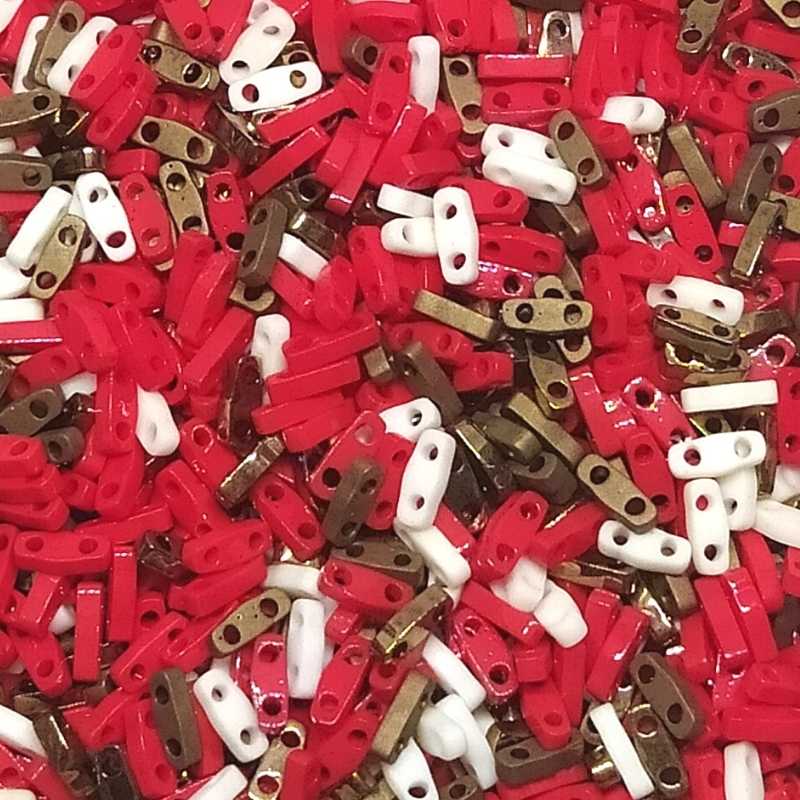 Miyuki Quarter-Tila - 5x1,2x1,9mm - 1 gr. Mix Choco Cherries - - Crystaldreams Abalorios