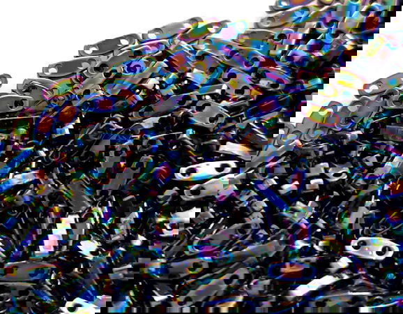 Miyuki Quarter-Tila - 5x1,2x1,9mm 1 gr. - Met Var Blue Iris 455 -  - Crystaldreams Abalorios