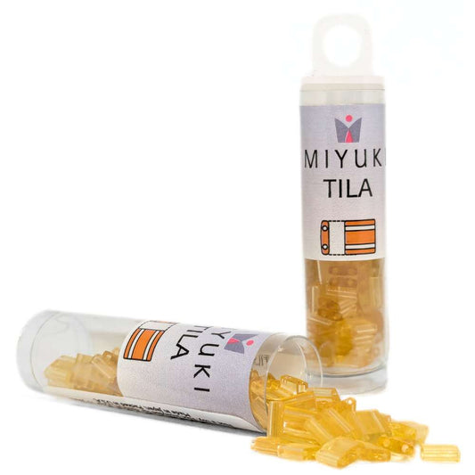 Miyuki Tila 132 - Transparent Pale Topaz - Tubo 7,2gr. -
