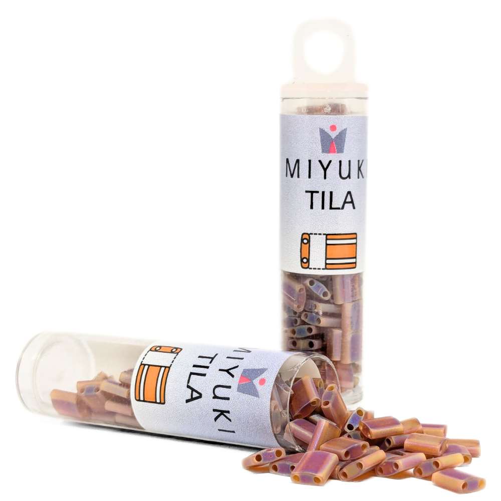 Miyuki Tila 134FR - Matte Transparent Dark Topaz AB - Tubo 7,2gr. -