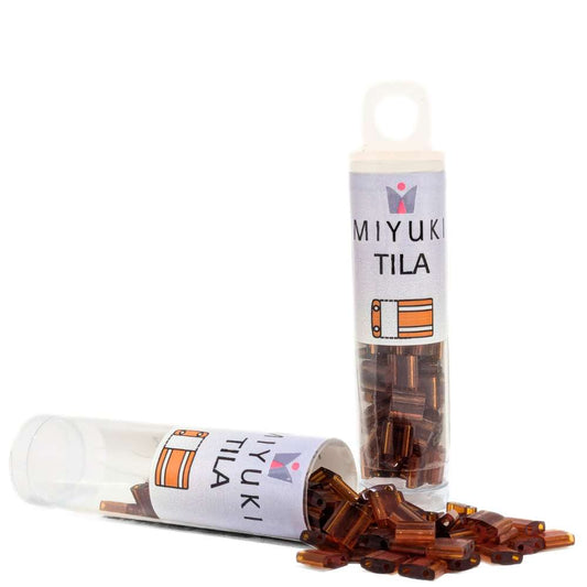 Miyuki Tila 134 - Transparent Dark Topaz - Tubo 7,2gr. -