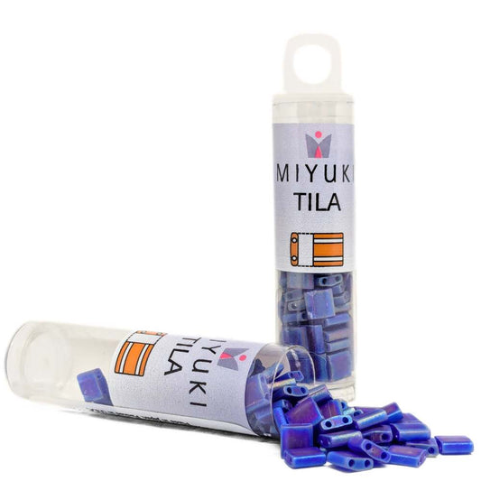 Miyuki Tila 151FR - Matte Transparent Cobalt AB - Tubo 7,2gr. -