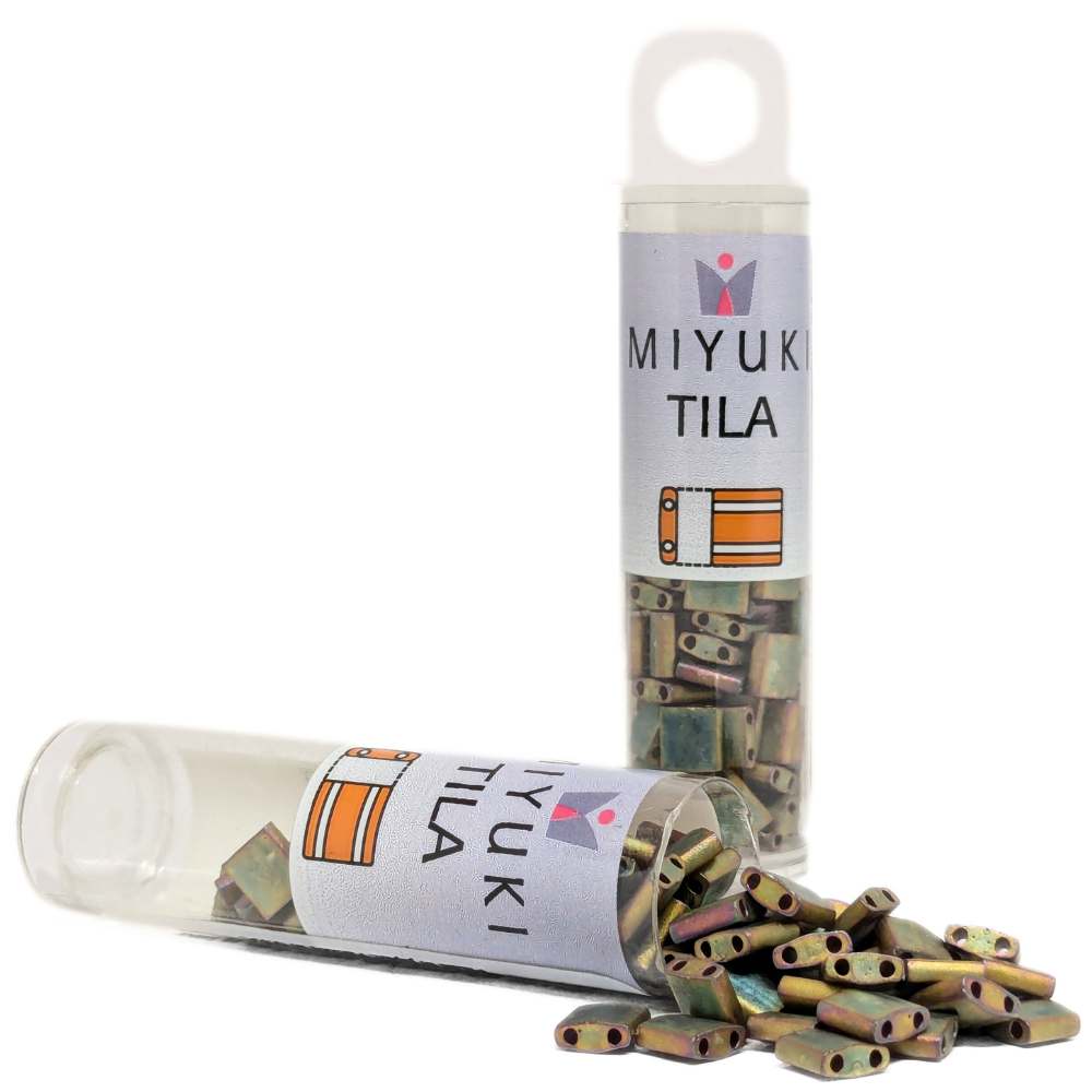 Miyuki Tila 2035 - Matte Metallic Khaki Iris - Tubo 7,2gr. -