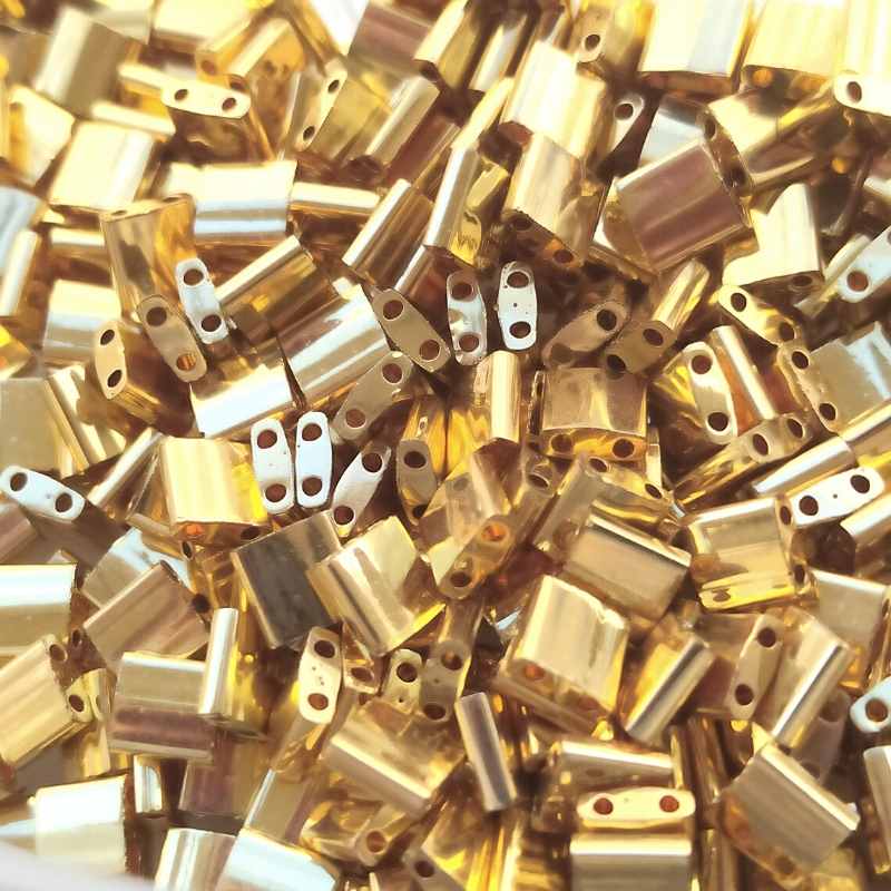 Miyuki Tila 5mm pack de 2 gr. - 24KT Gold Plated - - Crystaldreams Abalorios