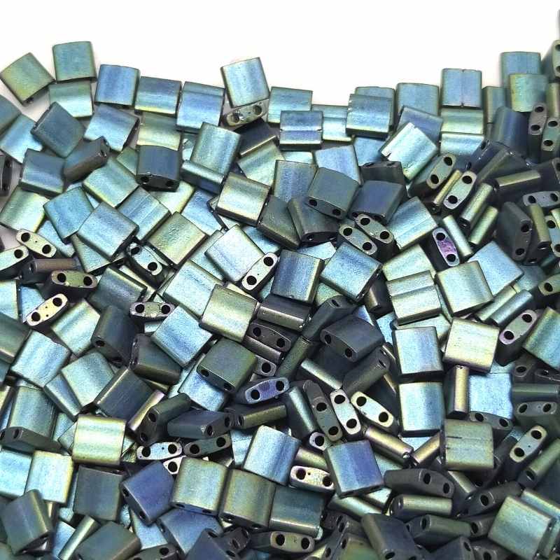 Miyuki Tila 5mm pack de 2 gr. - Matte Metal Blue - - Crystaldreams Abalorios