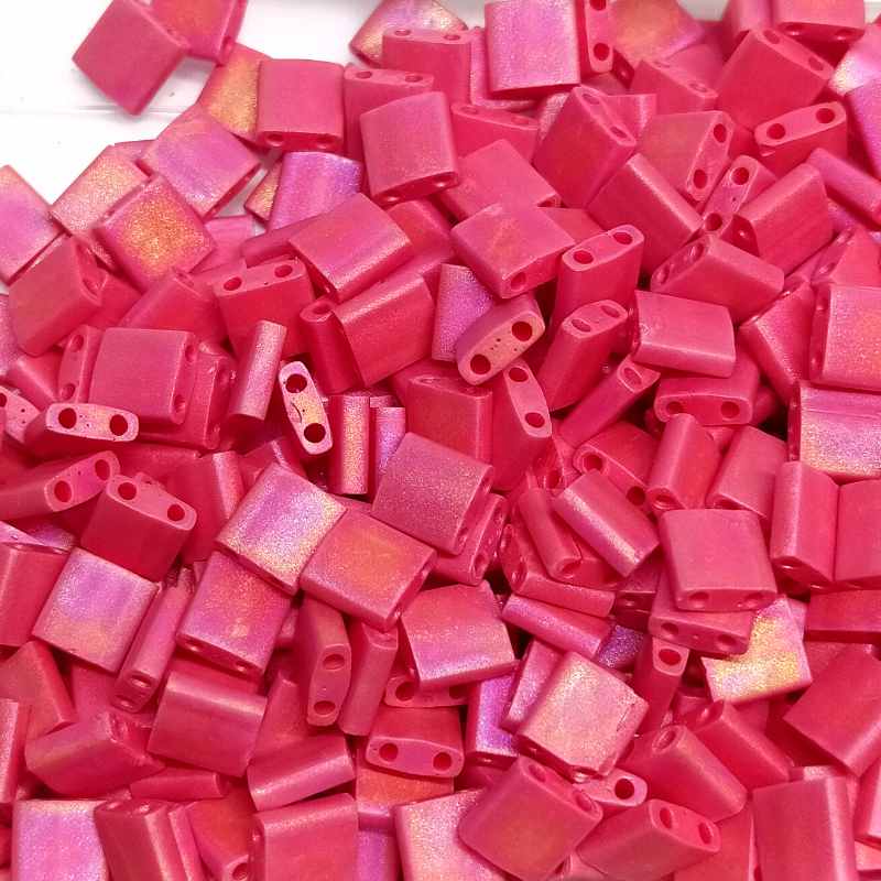 Miyuki Tila 5mm pack de 2 gr. - Opaque Matte Red AB - - Crystaldreams Abalorios