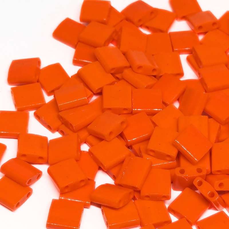 Miyuki Tila 5mm pack de 2 gr. - Opaque Orange - - Crystaldreams Abalorios