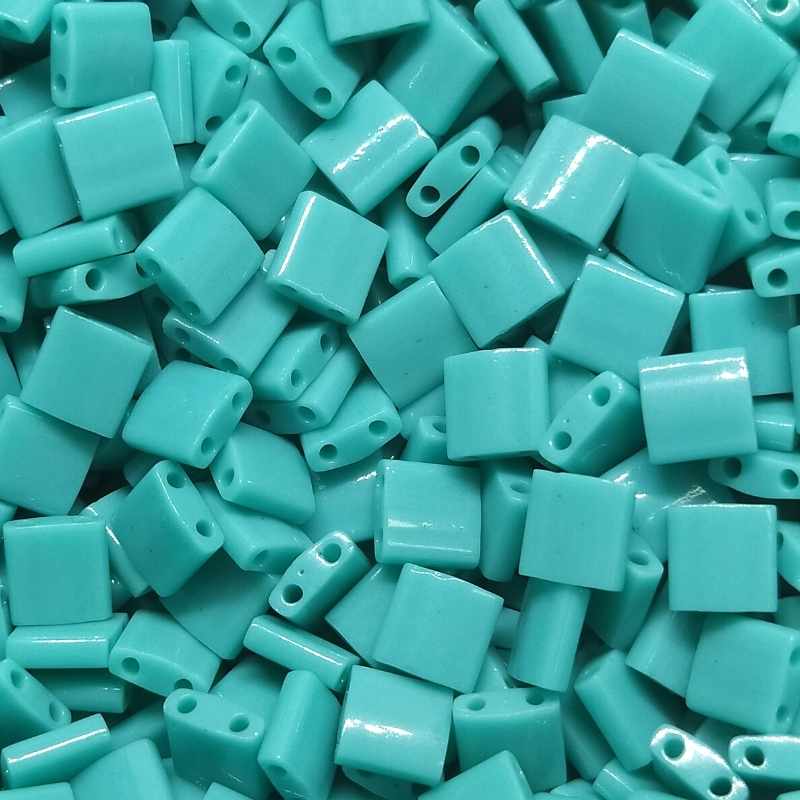 Miyuki Tila 5mm pack de 2 gr. - Opaque Turquoise Green - - Crystaldreams Abalorios