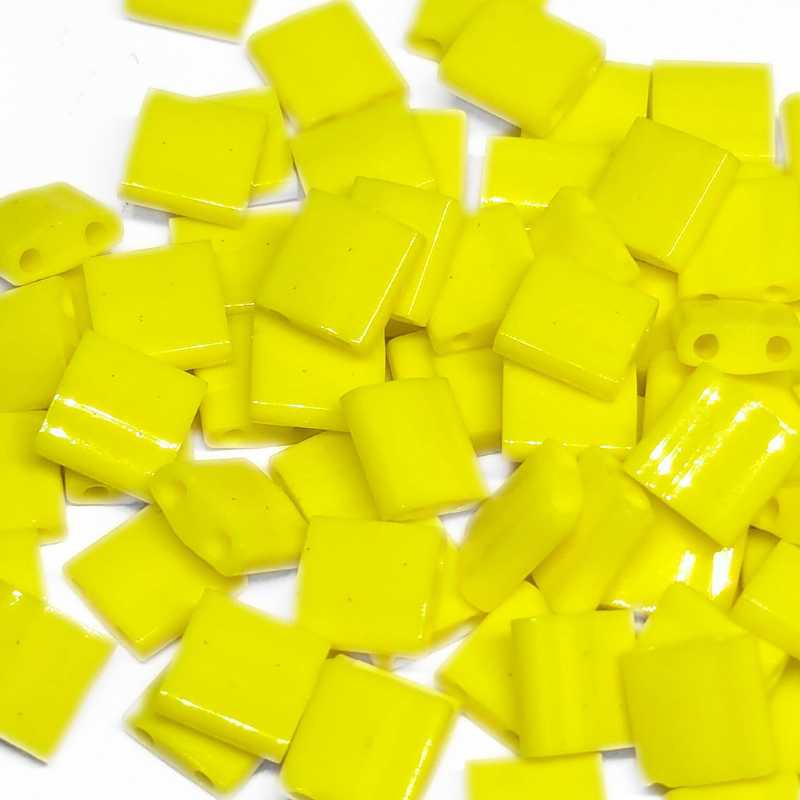 Miyuki Tila 5mm pack de 2 gr. - Opaque Yellow - - Crystaldreams Abalorios