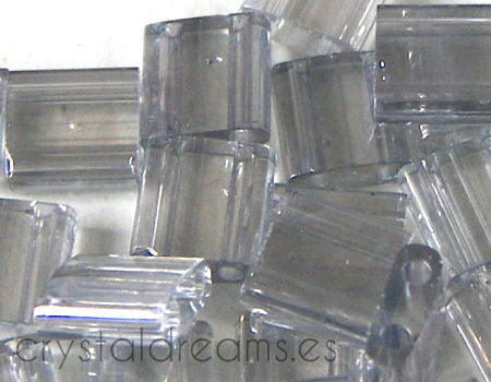 Miyuki Tila 5mm pack de 2 gr. - Transparent Silver/Gray Luster - - Crystaldreams Abalorios