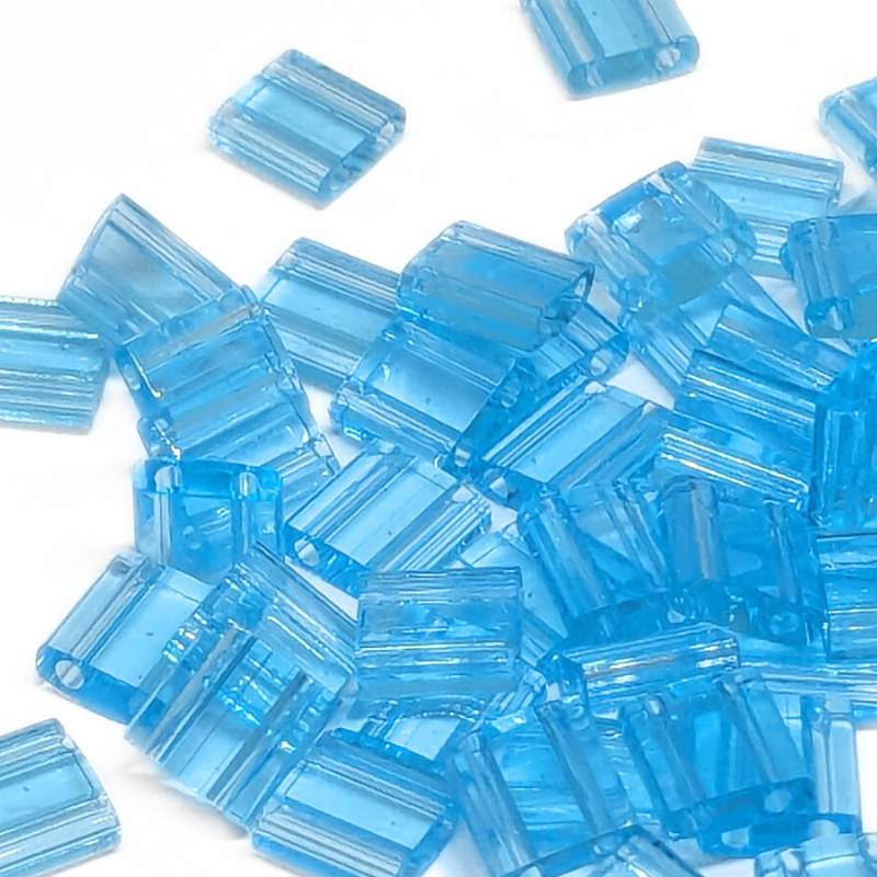 Miyuki Tila 5mm pack de 2 gr. - Trasparent Aquamarine - - Crystaldreams Abalorios