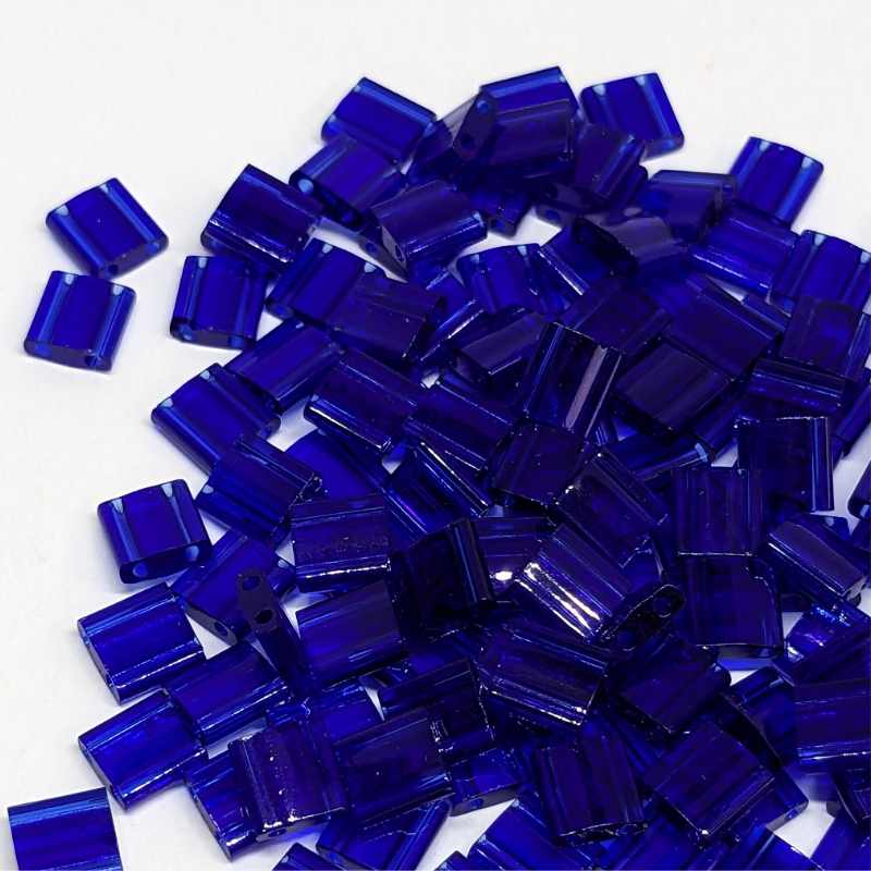 Miyuki Tila 5mm pack de 2 gr. - Trasparent Cobalt - - Crystaldreams Abalorios