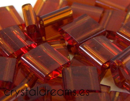 Miyuki Tila 5mm pack de 2 gr. - Trasparent Dark Topaz - - Crystaldreams Abalorios