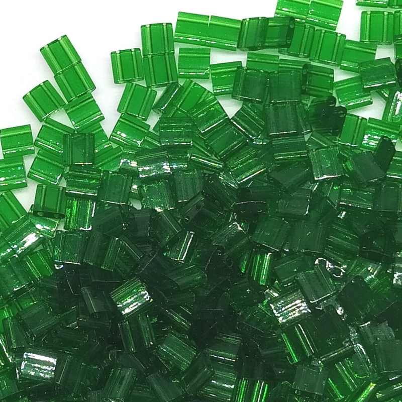Miyuki Tila 5mm pack de 2 gr. - Trasparent Green - - Crystaldreams Abalorios