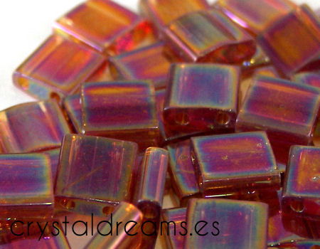 Miyuki Tila 5mm pack de 2 gr. - Trasparent Topaz AB - - Crystaldreams Abalorios