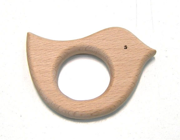 Mordedor de madera 50x70mm - Agujero: 27mm Pájaro - - Crystaldreams Abalorios