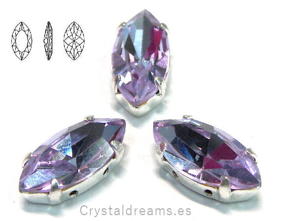 Navette Preciosa 10x5mm - Violet - - Crystaldreams Abalorios