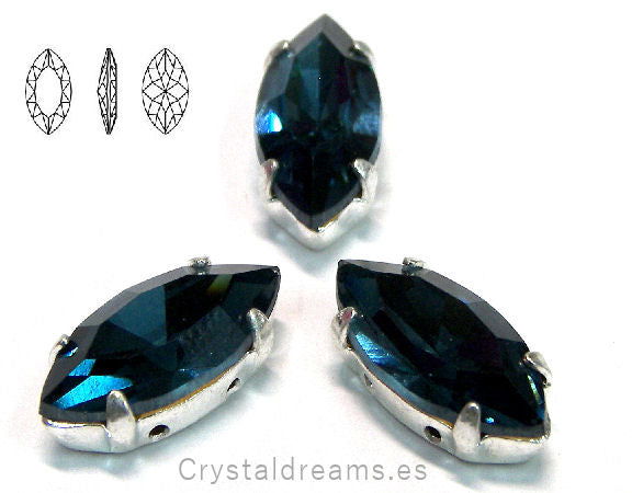 Navette Preciosa 15x7mm - Montana - - Crystaldreams Abalorios