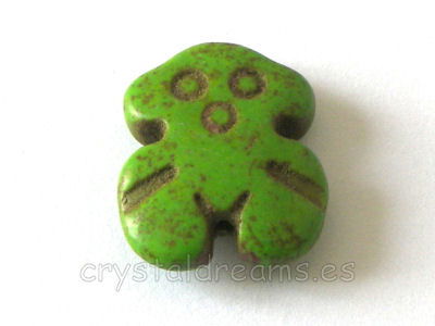 Oso de Turquesa sintetica 18x15x5mm Aguj: 1,5mm - Green - - Crystaldreams Abalorios