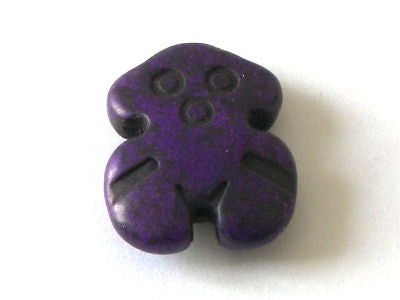 Oso de Turquesa sintetica 18x15x5mm Aguj: 1,5mm - Purple - - Crystaldreams Abalorios