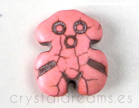 Oso de Turquesa sintetica 18x15x5mm Aguj: 1,5mm - Rose - - Crystaldreams Abalorios