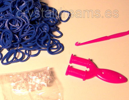 Pack de gomitas BLUE - Con Ganchos y Clips - - Crystaldreams Abalorios