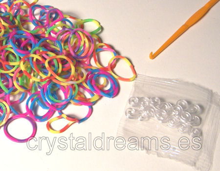 Pack de gomitas MULTIMIX - Con Ganchillo y Clips - - Crystaldreams Abalorios