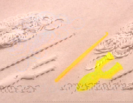 Pack de gomitas WHITE - Con Ganchos y Clips - - Crystaldreams Abalorios