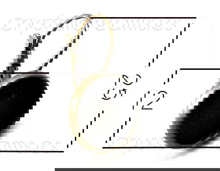 Pendientes Gancho Cerrado x 2 Pcs. 25x14mm Base:12mm - Bronze -  - Crystaldreams Abalorios