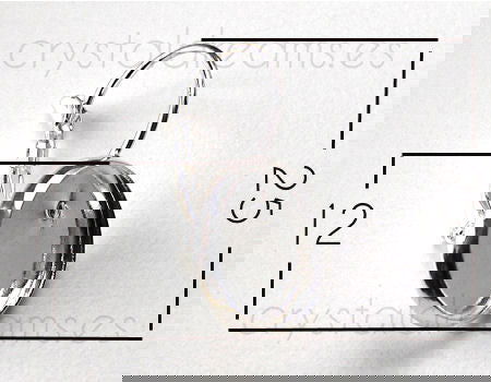 Pendientes Gancho Cerrado x 2 Pcs. 25x14mm Base:14mm - Silver - - Crystaldreams Abalorios