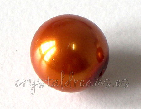 Perlas de Vidrio 10mm - Red Copper - - Crystaldreams Abalorios