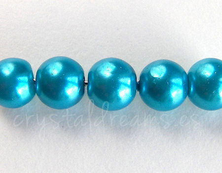 Perlas de Vidrio 8mm - Agujero: 1mm - Blue Marine - - Crystaldreams Abalorios