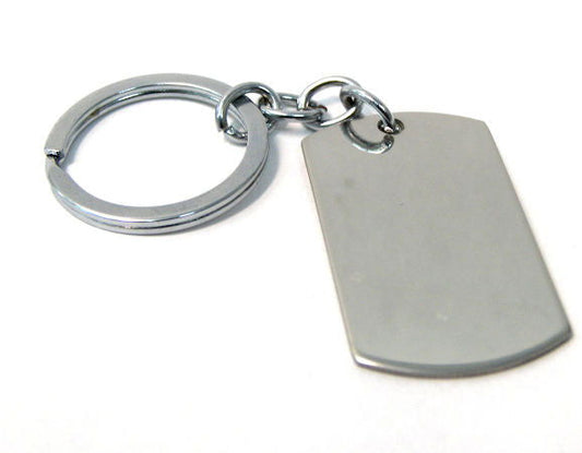 Personaliza tu llavero acero inoxidable 43x24mm - - Crystaldreams Abalorios