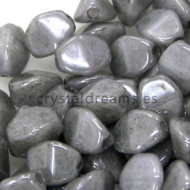 Pinch Beads 5mm - 25 Piezas - Color: Grey Luster - - Crystaldreams Abalorios