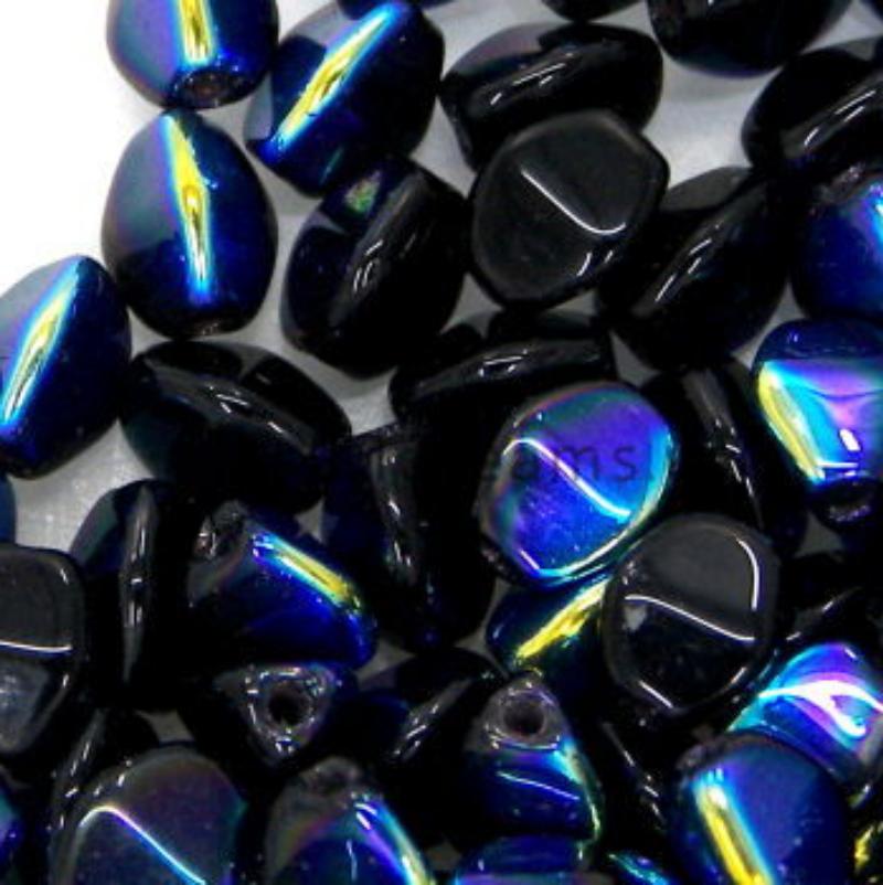 Pinch Beads 5mm - 25 Piezas - Color: Jet AB - - Crystaldreams Abalorios