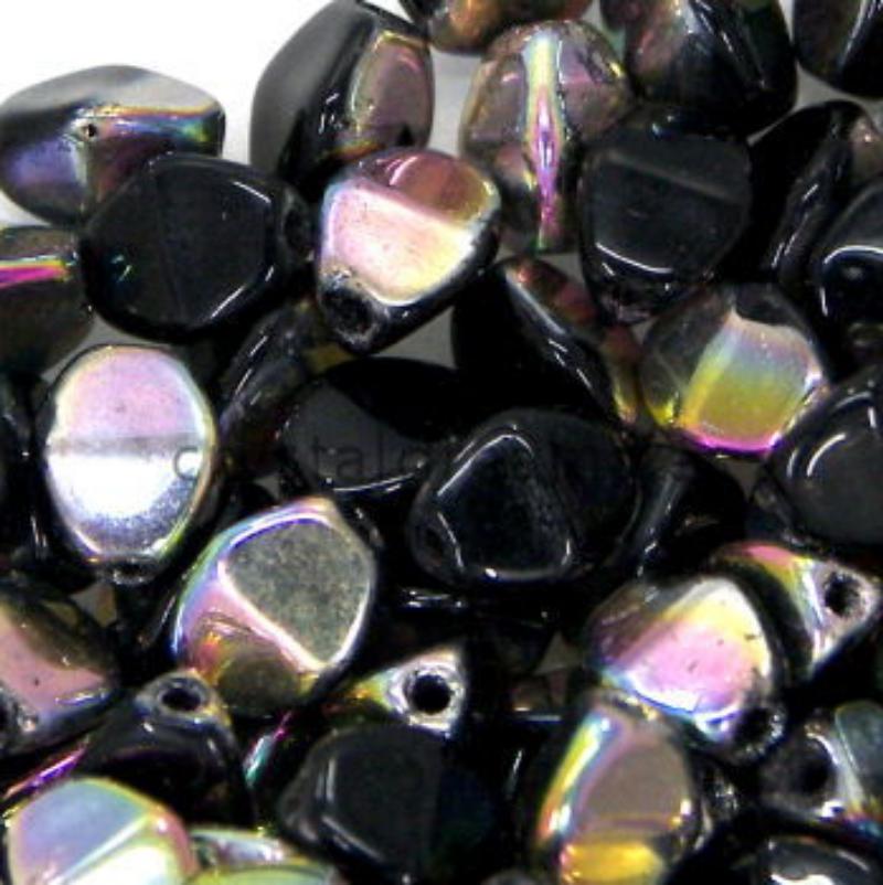 Pinch Beads 5mm - 25 Piezas - Color: Jet Vitrail - - Crystaldreams Abalorios