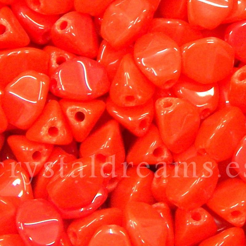 Pinch Beads 5mm - 25 Piezas - Color: Opaque Light Coral Red -  - Crystaldreams Abalorios