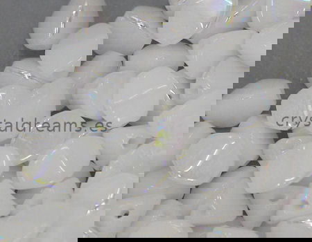 Pinch Beads 5mm - 25 Piezas - Color: White AB - - Crystaldreams Abalorios