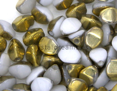 Pinch Beads 5mm - 25 Piezas - Color: White Amber - - Crystaldreams Abalorios