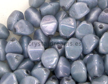 Pinch Beads 5mm - 25 Piezas - Color: White Blue Lustre - - Crystaldreams Abalorios